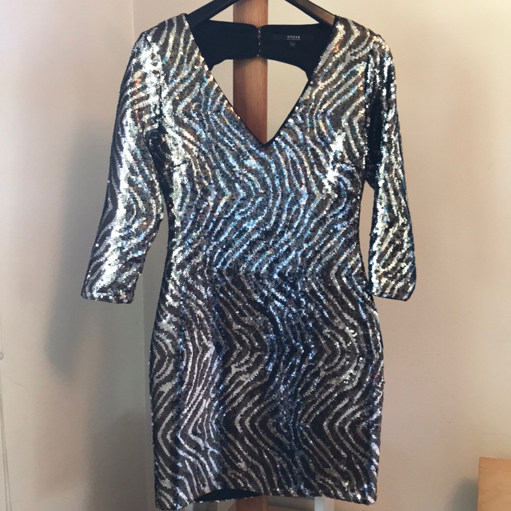 Guess zebra sequin dress